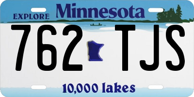 MN license plate 762TJS