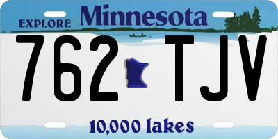 MN license plate 762TJV