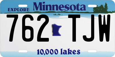 MN license plate 762TJW