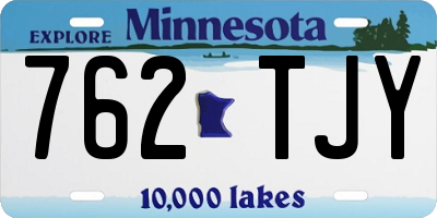 MN license plate 762TJY