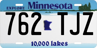 MN license plate 762TJZ