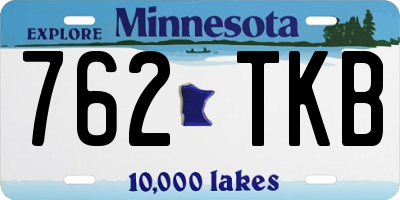 MN license plate 762TKB
