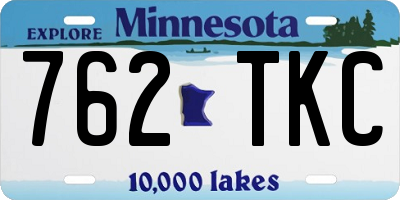 MN license plate 762TKC