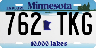 MN license plate 762TKG