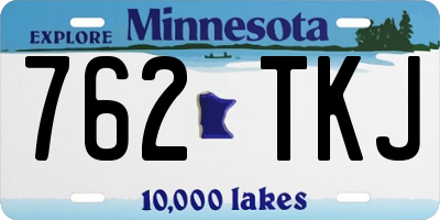 MN license plate 762TKJ