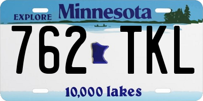 MN license plate 762TKL