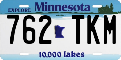 MN license plate 762TKM