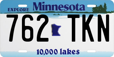 MN license plate 762TKN