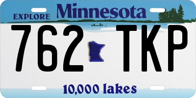 MN license plate 762TKP