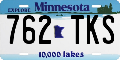 MN license plate 762TKS
