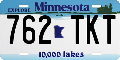MN license plate 762TKT