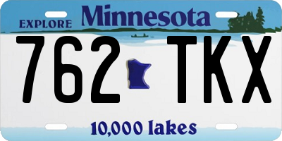 MN license plate 762TKX