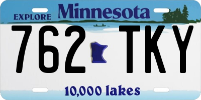MN license plate 762TKY