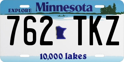 MN license plate 762TKZ