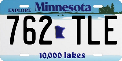 MN license plate 762TLE