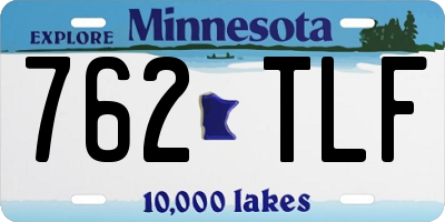 MN license plate 762TLF