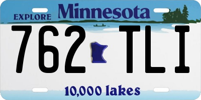 MN license plate 762TLI