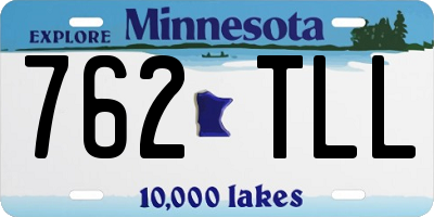 MN license plate 762TLL