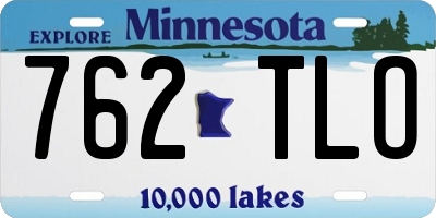 MN license plate 762TLO