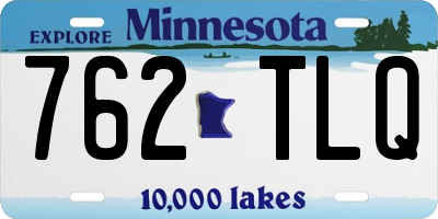 MN license plate 762TLQ