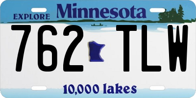 MN license plate 762TLW