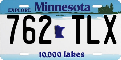 MN license plate 762TLX