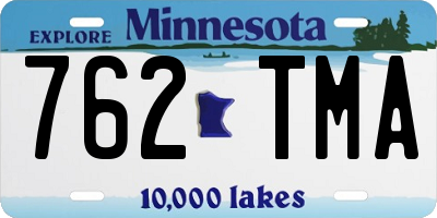 MN license plate 762TMA