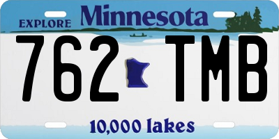 MN license plate 762TMB