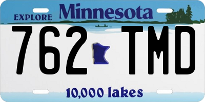 MN license plate 762TMD