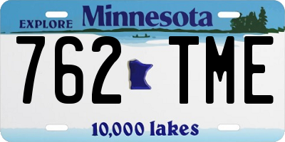 MN license plate 762TME