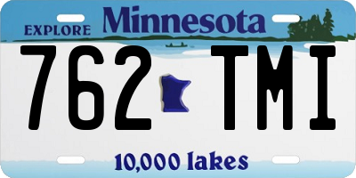 MN license plate 762TMI