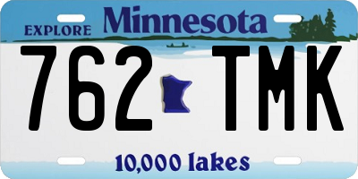 MN license plate 762TMK