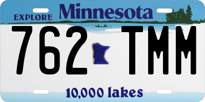 MN license plate 762TMM