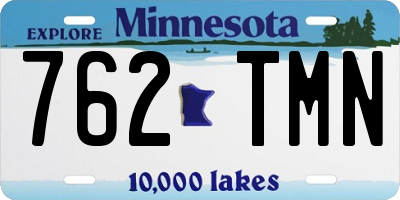 MN license plate 762TMN