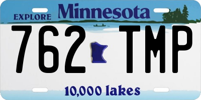MN license plate 762TMP