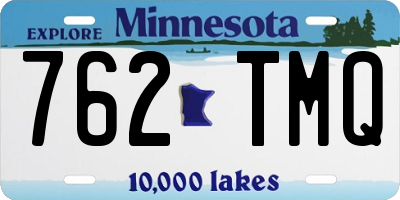 MN license plate 762TMQ
