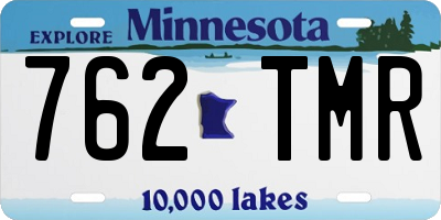 MN license plate 762TMR
