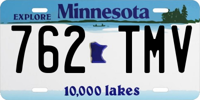 MN license plate 762TMV