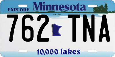 MN license plate 762TNA
