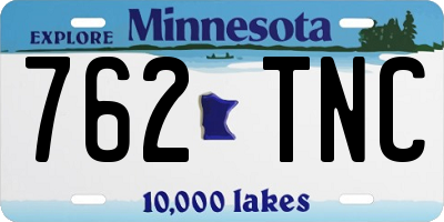 MN license plate 762TNC