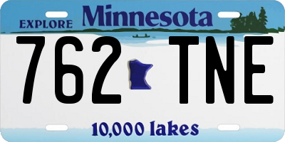 MN license plate 762TNE