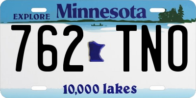 MN license plate 762TNO