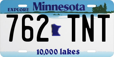 MN license plate 762TNT
