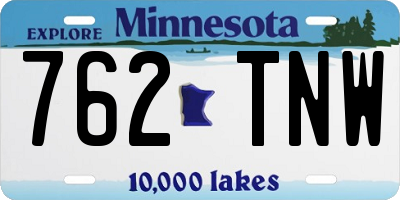 MN license plate 762TNW