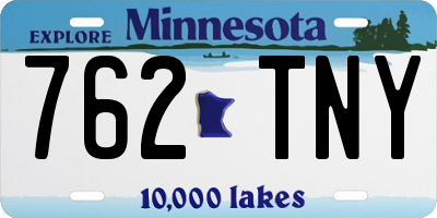 MN license plate 762TNY