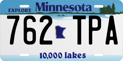MN license plate 762TPA