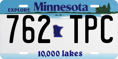 MN license plate 762TPC