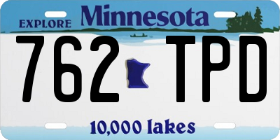 MN license plate 762TPD
