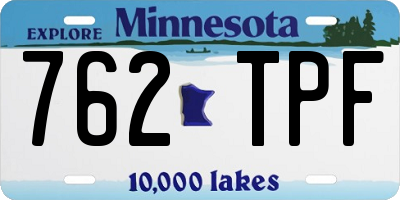 MN license plate 762TPF