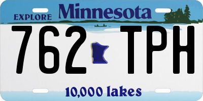 MN license plate 762TPH